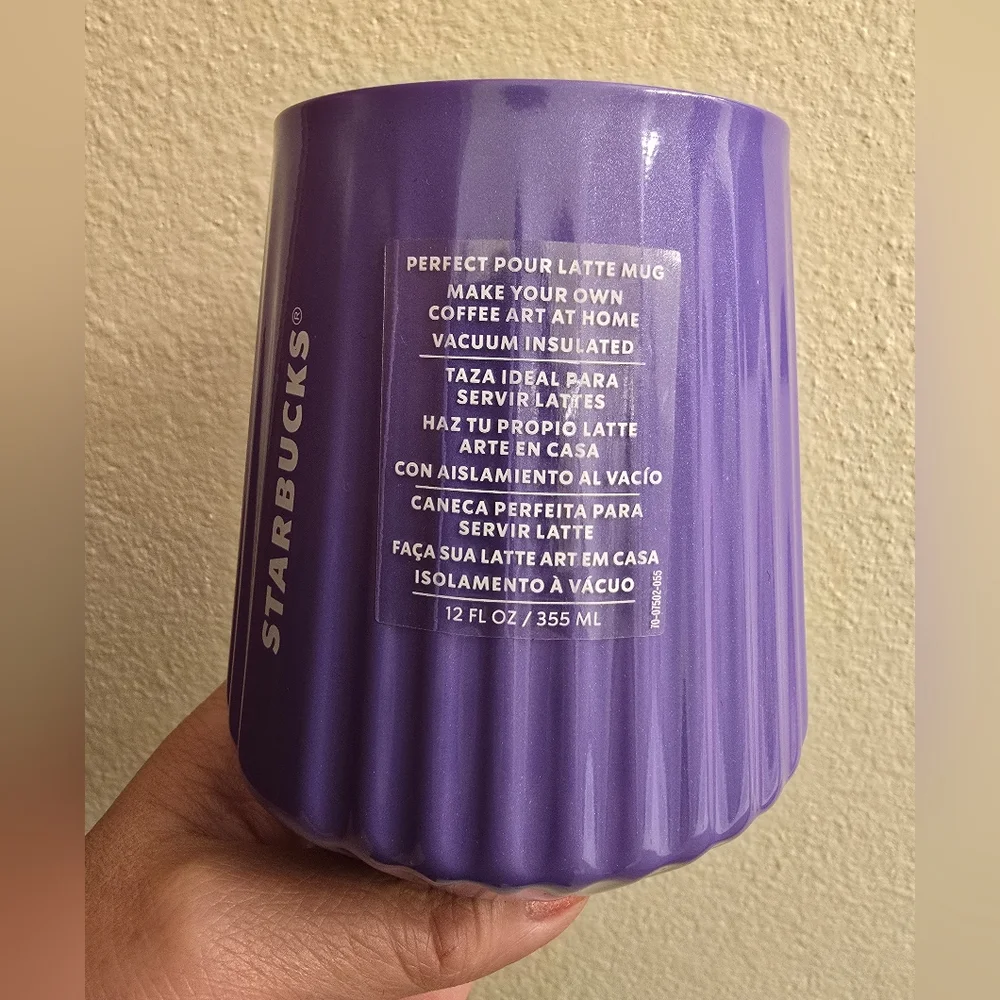 NWT Starbucks Lavender Vacuum Insulated Stainless Steel Latte Mug / Tumbler